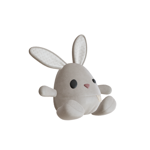 A plush 3D model