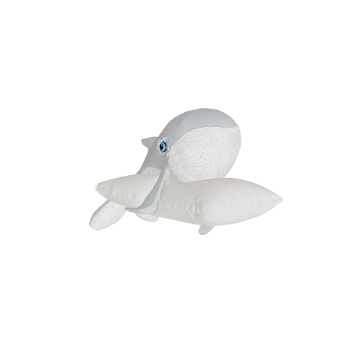 A plush whale toy 3D model