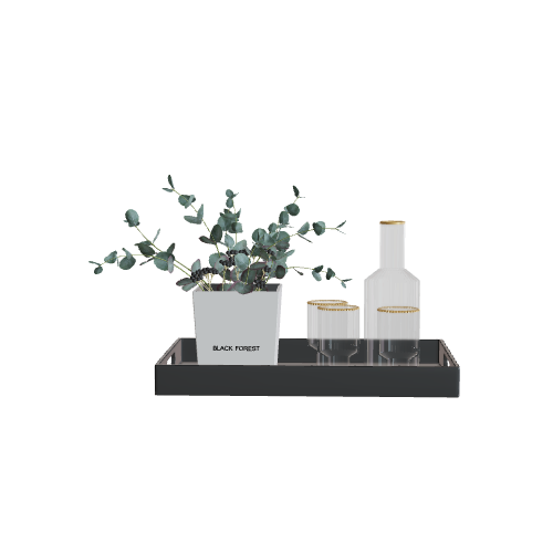Plant with tray 3D model